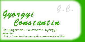 gyorgyi constantin business card